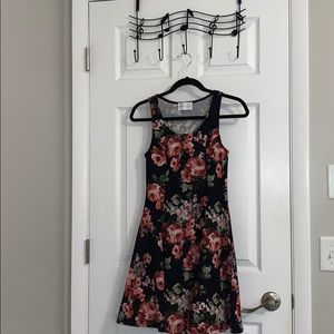 Floral tea length dress